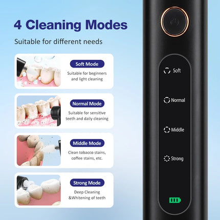 Multifunctional Electric Teeth Polisher Tooth Cleaning Tool Teeth Stains Cleaner Oral Care Brush for Daily Use
