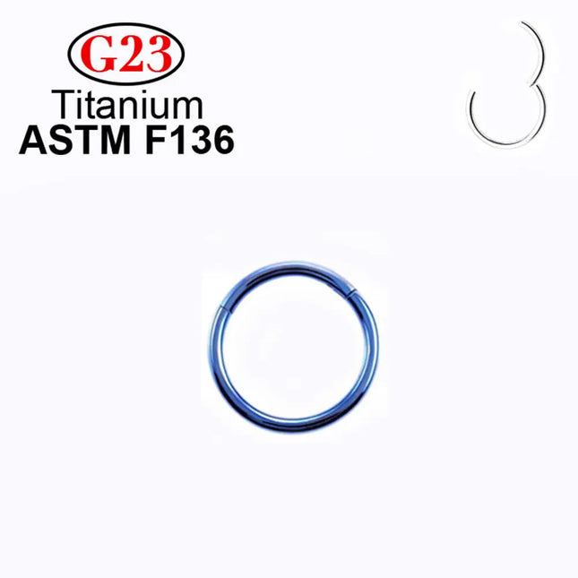 1/10pcs Wholesale Nose Ring Piercing G23  Titanium Clicker Ear Cartilage Earring Helix Septum Rings Body Jewelry Earrings Women