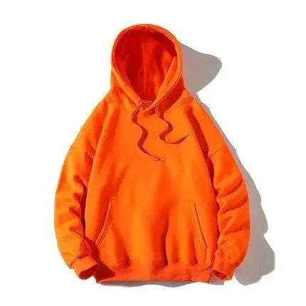 Thickened Fleece Hoodie Women's Long Sleeve Loose Fit Blank Version Autumn Winter New Style Korean Style Solid Color Sweatshirt