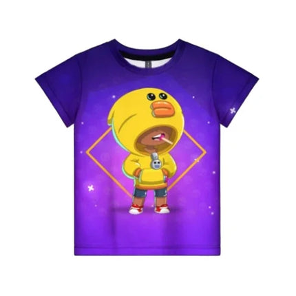 Brawling-Heros 6 To 19 Years Kids Shark T Shirts Mr.P Game 3D Boys Girls Cartoon Tops Teen Clothes