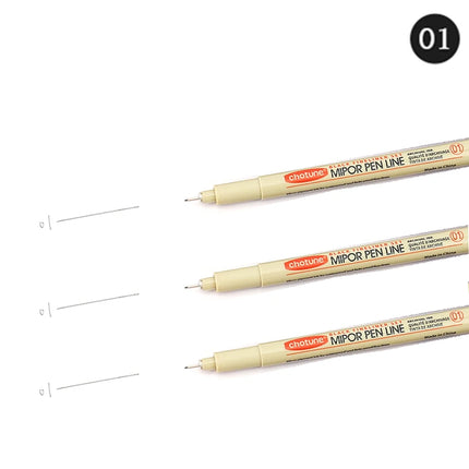 12 Tip Pigment Liner Micron Ink Marker Pen for Manga Draw Sketching Needle Pen Hook Line Pen Sketch Stationery Set Art Supplies