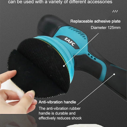 Wireless Car Polisher 12V 2800-5500rpm Cordless Car Polishing Machine Electric Polishing Wax Tool Noiseless 8 Variable Speeds