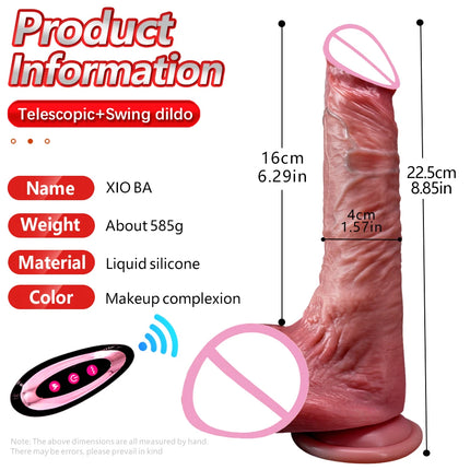 Huge Soft Dildo Vibrator Dildo Heating Wireless Remote Realistic Penis Swing Dick Telescopic Dildos Vibrator For Women Sex Toys