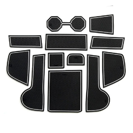 for VW Volkswagen POLO MK6 AW 2018 - 2023 Anti-slip Gate Slot Mat Car Door Groove Cup Pad Interior Accessories