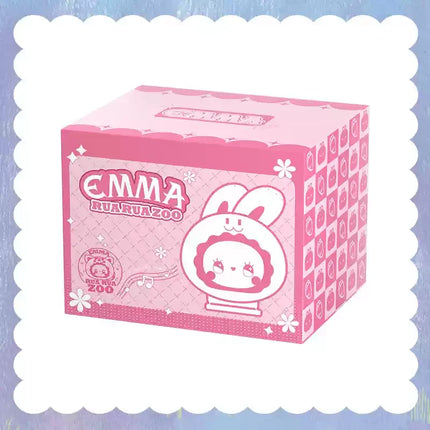 EMMA Secret Forest RUA RUA ZOO Animal Cute Soft Rabbit Sound Glass Jar Storage Display Toy Trendy Blind Box Display Case