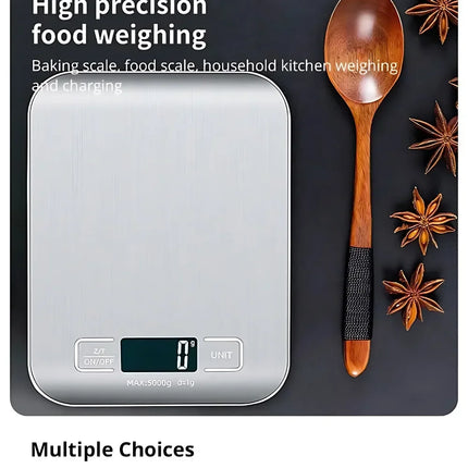 5kg/1g Digital Kitchen Scale LED Stainless Steel High-precision Electronic Scales Home Jewelry Food Weighing Baking Tools