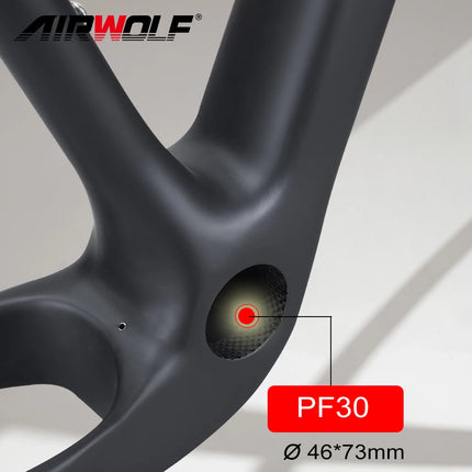 2023 AIRWOLF Carbon Frame MTB 29 Mountain Bike Hardtail Frames 148*12mm Thru Axle BOOST 29er*2.45 Inch MTB Bicycle Frame