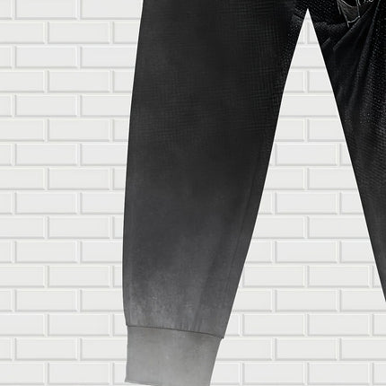 European and American autumn new men's personalized skull print comfortable soft drawstring pants outdoor high street pants