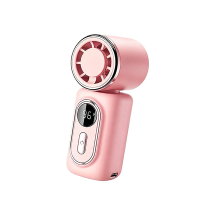 Mini Fan Handheld Small Portable Fan Cooling Turbo 5 Speeds 3000mAh LED Display 180° Rotatable Clip Type-C Rechargeable Fans New
