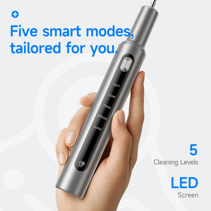 CURVY MOON T10 Electric Ultrasonic Calculus Scaler Tartar Eliminator Tooth Whiting Cleaning 5 Mode with UV LED Oral Care Tools