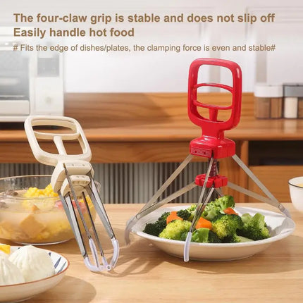 Stainless Steel Hot Dish Clamp Pot Gripper Heat Resistant Bowl Holder for Safe Plate Handling