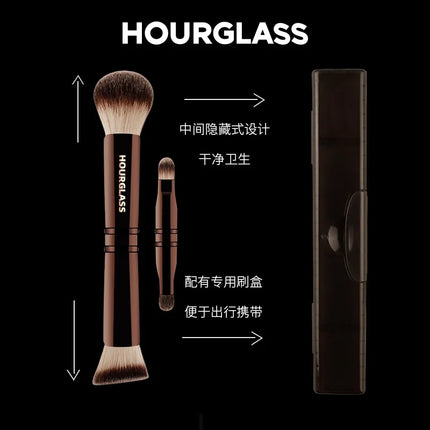 1pc Hourglass Powder Contour Makeup brushes Foundation Blusher Make up brush metal handle Concealer Bronzer high end with box