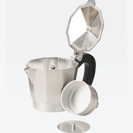 110V/220V Electric Coffee Maker Portable 300ml/3Cups Aluminum Mocha Pot Electric Italian Coffee Maker Percolator for Home Silver