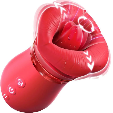 Rose Sucking Vibrator Tongue Licking Clitoris Stimulator For Women Vagina Nipple Vacuum Massager Masturbators Sex Toys Joinjjtoy