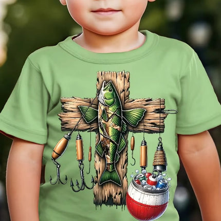 Jesus Loves Me Print Kids T-Shirt Colorful Letter Print Casual Boys Girls Short Sleeve Round Neck T-shirt Funny Tops for Children