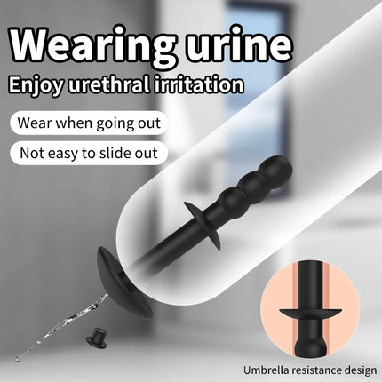 Silicone Penis Plug, Hollow Urethral Probe, Flexible Leak-Proof Urethral Dilator Masturbation Tool Penis Plug Men's Adult SexToy