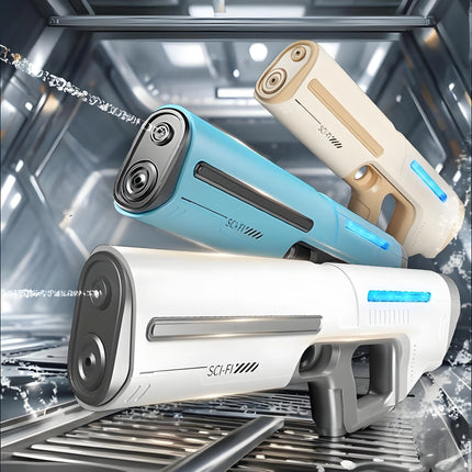 Electric Water Gun Automatic Powerful Squirt USB Rechargeable High Capacity Water Storage Summer Beach Outdoor Toy for Kids Boys