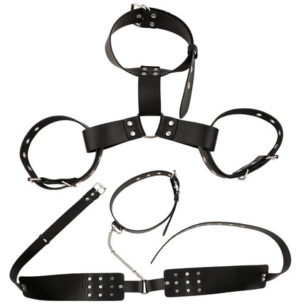 QKKQ Female Wearable Leather Bra New Adjustable Nipple Stimulator Chest Bondage Nipples Restrict Breast Binder BDSM Sex Toys