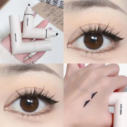 New Brown Precise Outline Signet Long-Lasting Eyeliner Liquid Pen Rotate Eyeliner Stamp Integrated Eyeliner Stamp