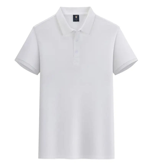Summer 100% cotton overalls polo shirt custom company logo embroidered lapel short-sleeve T-shirt printing