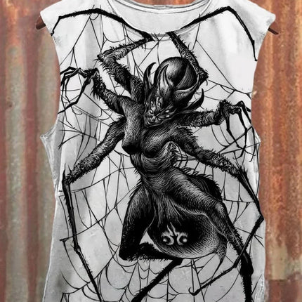 Neutral Tank Retro Satan Curse Sheep 3D Printed Tank Top Punk Style Street Fashion Casual Men's Tank Top Plus Xs-5XL
