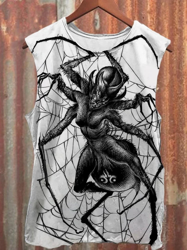 Neutral Tank Retro Satan Curse Sheep 3D Printed Tank Top Punk Style Street Fashion Casual Men's Tank Top Plus Xs-5XL