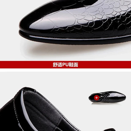 Men's Leather Shoes Black Soft Leather Soft Sole Spring And Autumn Best Man Men's Business Formal Wear Plus Size 38-48