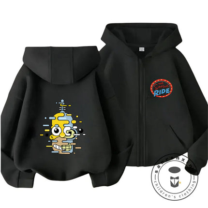 Trendy The Simpsons Cartoon Zip Up Hoodie Autumn Winter Kids Boys Girls Cute Kawaii New Children Hooded Sweatshirt 3 14 Years