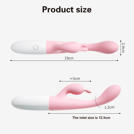 Powerful Double Head Rabbit Vibrators Vagina Clitoris Stimulator G-Spot Massager Sex Toys For Women Female Masturbator Sex Shop