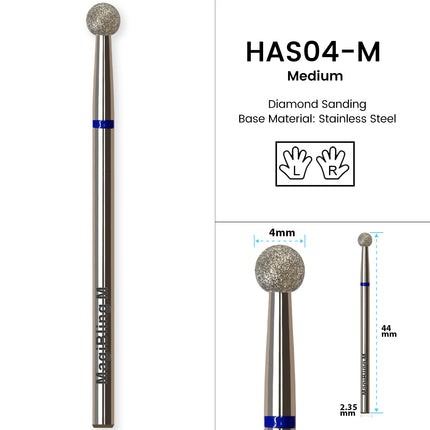 MagiBling Diamond Nail Drill Bits for Efile Buffer Manicure Left Right Rotary Cuticle Nail Corner Polish DIY Nails Tools 3/32"
