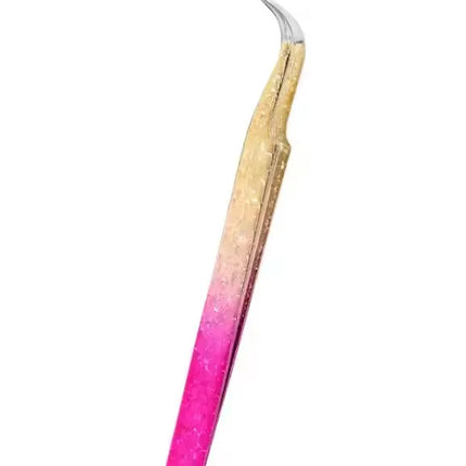 1pc/5pcs Grafting Eyelash Stainless Steel Ice Flower Gradient Tweezers Precision Color Grafting False Eyelash Tweezers