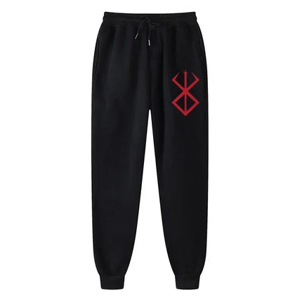 Men's Berserk Animated Printed Sportswear Pants Sports Jogging Pants Casual Polar Lining Pocket Pants