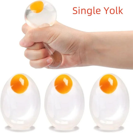 Yolk Balls for Kids Splat Ball Squishy Clear Egg Yolk Fun Squeeze Toy Anxiety Reducer for Kids Adults Birthday Party Favors