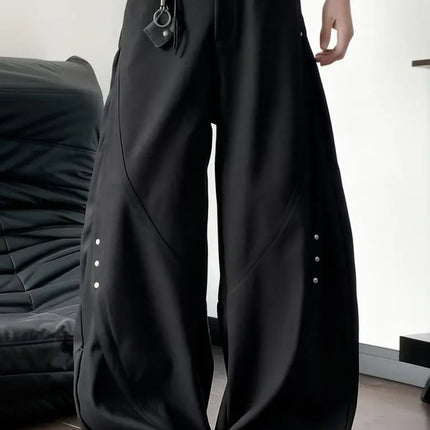 Y2k Wide Leg Suit Pants Men Casual Drape Straight Baggy Curved Dress Pants Business Work Wear Trousers Streetwear