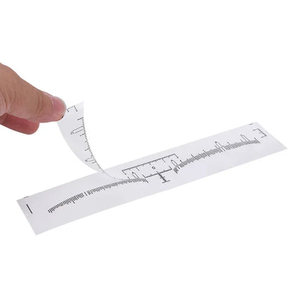 50 pcs Disposable Eyebrow Ruler Sticker For Eyebrow Microblading Tattoo Ruler Tattoo Shaper Stencil Measure Tool Foldable