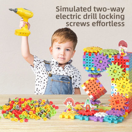 Hot 125-275 PCS Electric Screw Gear Building Blocks Electric Gears 3D Puzzle Model Building Kits Plastic Brick Blocks Edu