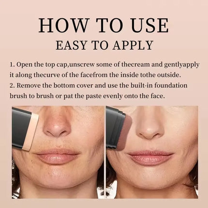 2-in-1 Foundation Stick - All-in-one coverage, waterproof and long-lasting, natural finish, suitable for all skin tones.