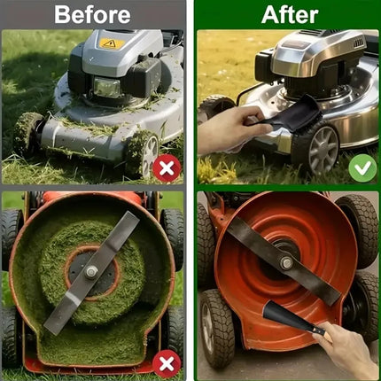 2-Pack Lawn Mower Cleaning Kit | Efficient Scraper & Brush Upgraded Metal Structure, Ergonomic for Professional Lawn Maintenance
