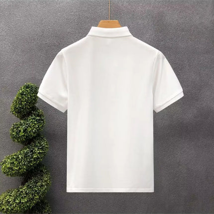 American Style Loose Short Sleeve Polo Shirt Casual Turn-down Collar Top for Men Summer New Arrival Comfortable Breathable Tee