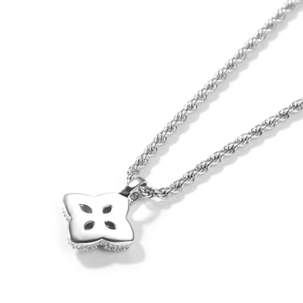 Colorful Flower Zircon Necklace Multi-Color Zirconia Necklace Floral Inifinity Chain Rope Chain Jewelry Jewelry For Women Gifts