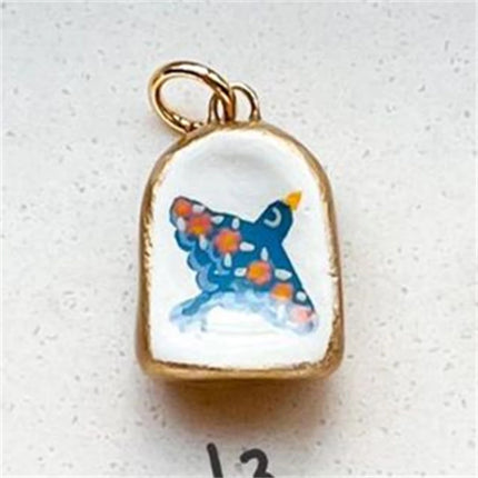 New Cartoon Series Strawberry Charm DIY Oil Drip Painting Colorful Charm Necklace