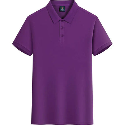 Summer 100% cotton overalls polo shirt custom company logo embroidered lapel short-sleeve T-shirt printing