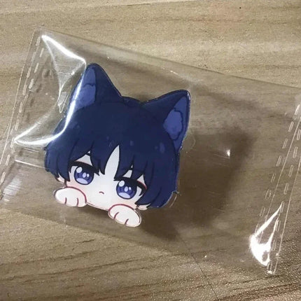Game Impact Fontaine Neuvillette Wriothesley Rabbit Ears Small Hands Acrylic Badge Backpack Button Brooch Accessories Gifts