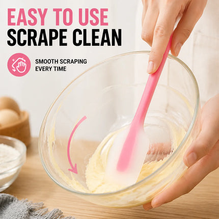 Silicone Spatula for Baking Heat Resistant Cream Butter Scraper Translucent Kitchen Cooking Decorating Tool for Cake Pastry Use