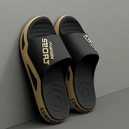 High Quality Men's Summer Fashion Thick Sole Sandals,Viral Beach Pool Slides,Non-Slip Bathroom Slippers,Trendy Male Sports Shoes