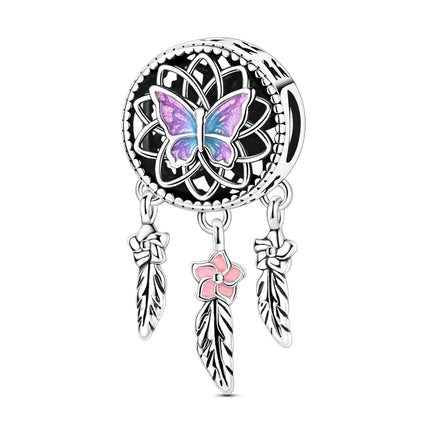 2025 New Charm 925 Sterling Silver Glow Firefly Travel Airplane Cat Paw Dragon Bead Fit Bracelet Bangle Necklace DIY Jewelry