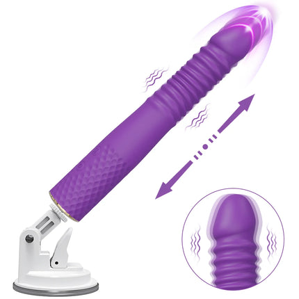 Automatic Telescopic Thrusting Realistic Dildo Vibrator for Women G Spot Clitoral Anal Stimulation Sex Machine Sex Toys Adult 18