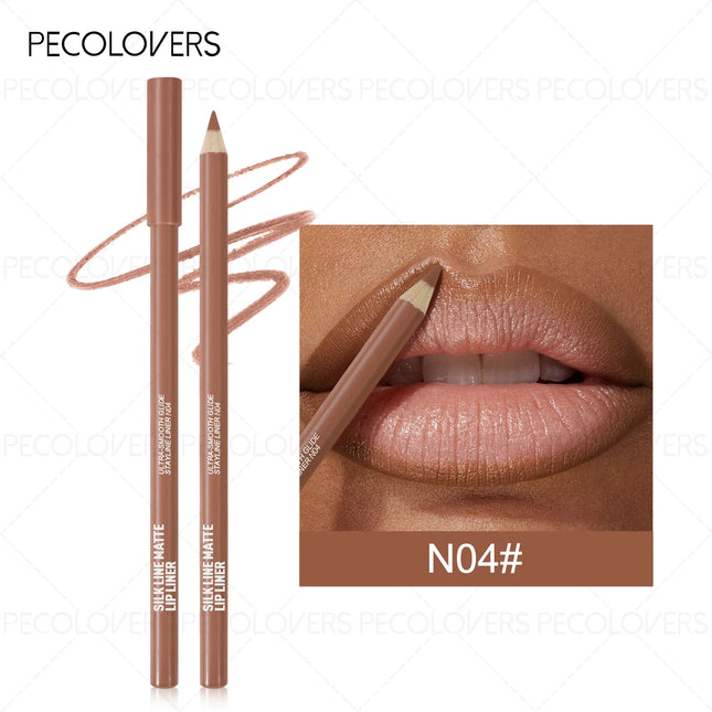 1 Pcs Perfect Matte Lip Liner Pencil, Define Lip Lines, Easy To Slide, Natural Lip Tones, Red & Pink Colors Lipstick Pen