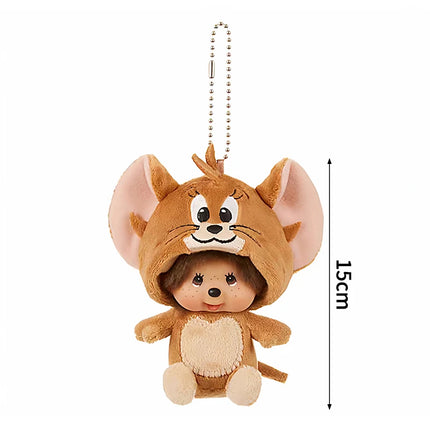 Monchhichi Plush Keychain Bag Hanging Accessories Kawaii Keychains Monkiki Doll Hanging Pendants Collection Birthday Gift モンチッチ