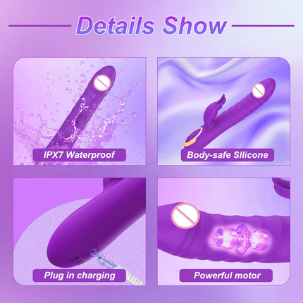 Thrusting Dildo Vibrator Adult Toys for Women Sex Toys Dildos Rabbit G Spot Vibrator Silicone Clitoral  Adult Sex Toy for Women
